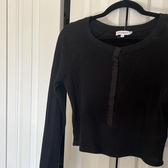GOOD AMERICAN CROPPED HENLEY NEW - Picture 3 of 5